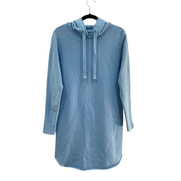 Frank & Eileen Mini James Hooded Dress Size Small Bright Baby Blue Triple Fleece - Picture 2 of 8